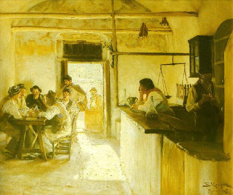 Peter Severin Kroyer osteria i ravello Norge oil painting art